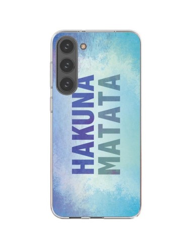 Cover Samsung Galaxy S23 Plus 5G Hakuna Matata Re Leone Blu - Mary Nesrala