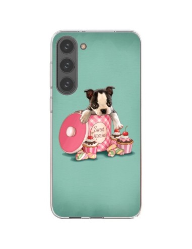 Coque Samsung Galaxy S23 Plus 5G Chien Dog Cupcakes Gateau Boite - Maryline Cazenave