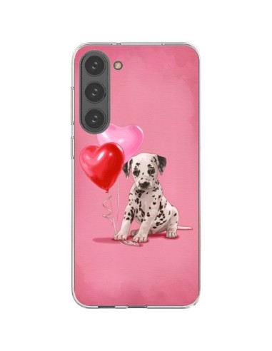 Coque Samsung Galaxy S23 Plus 5G Chien Dog Dalmatien Ballon Coeur - Maryline Cazenave