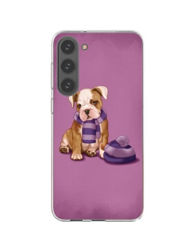 Coque Samsung Galaxy S23 Plus 5G Chien Dog Echarpe Bonnet Froid Hiver - Maryline Cazenave