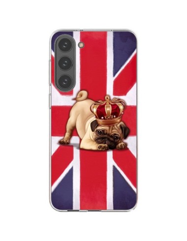 Cover Samsung Galaxy S23 Plus 5G Cane Inglese UK British Queen King Roi Reine - Maryline Cazenave