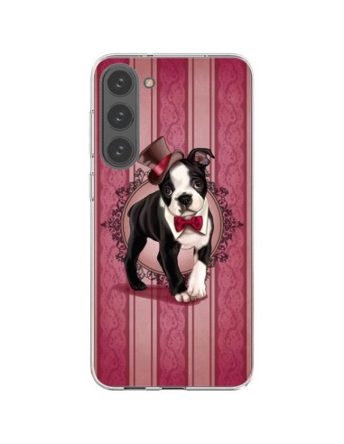 Coque Samsung Galaxy S23 Plus 5G Chien Dog Gentleman Noeud Papillon Chapeau - Maryline Cazenave