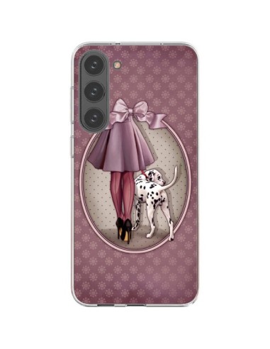 Cover Samsung Galaxy S23 Plus 5G Lady Cane Dalmata Vestito Pois - Maryline Cazenave