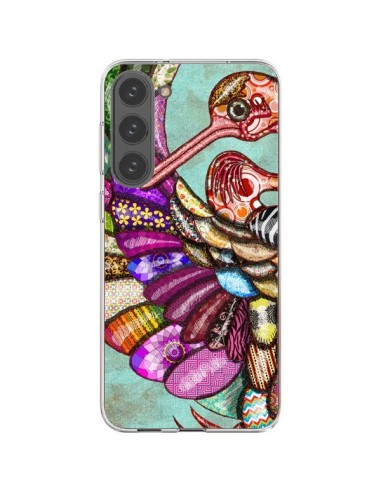 Coque Samsung Galaxy S23 Plus 5G Paon Multicolore Eco Bird - Maximilian San