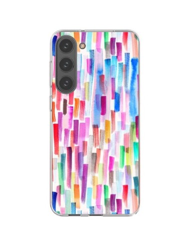 Cover Samsung Galaxy S23 Plus 5G Colorful Brushstrokes Multicolore - Ninola Design