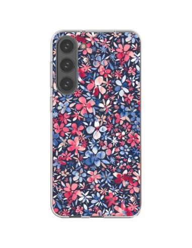 Coque Samsung Galaxy S23 Plus 5G Colorful Little Flowers Navy - Ninola Design