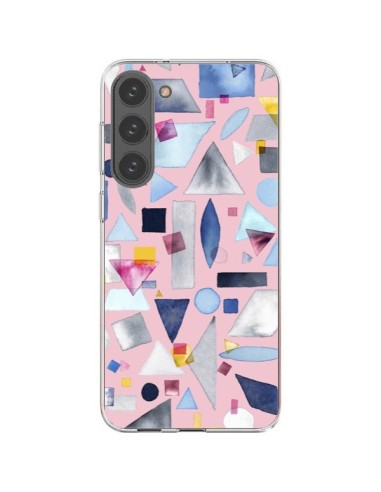 Cover Samsung Galaxy S23 Plus 5G Geometric Pieces Rosa - Ninola Design