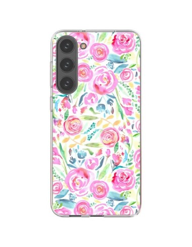 Samsung Galaxy S23 Plus 5G Case Speckled WaterColor Pink - Ninola Design