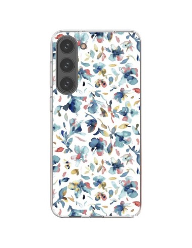 Cover Samsung Galaxy S23 Plus 5G Watery Hibiscus Blu - Ninola Design