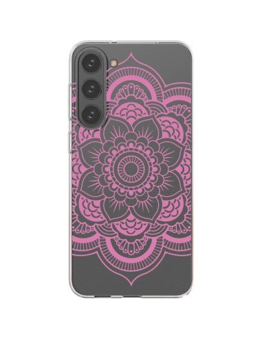 Coque Samsung Galaxy S23 Plus 5G Mandala Rose Clair Azteque Transparente - Nico