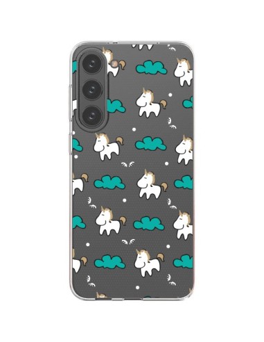 Cover Samsung Galaxy S23 Plus 5G Unicorno e Nuvole Trasparente - Nico