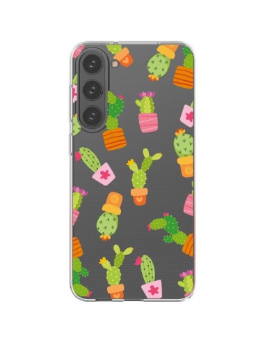 Cover Samsung Galaxy S23 Plus 5G Cactus Colorati Trasparente - Nico