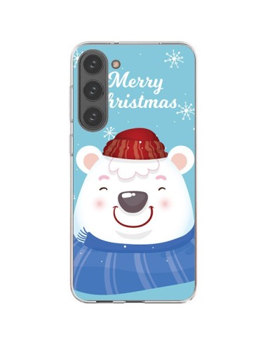 Cover Samsung Galaxy S23 Plus 5G Orso Bianco di Natale Merry Christmas - Nico