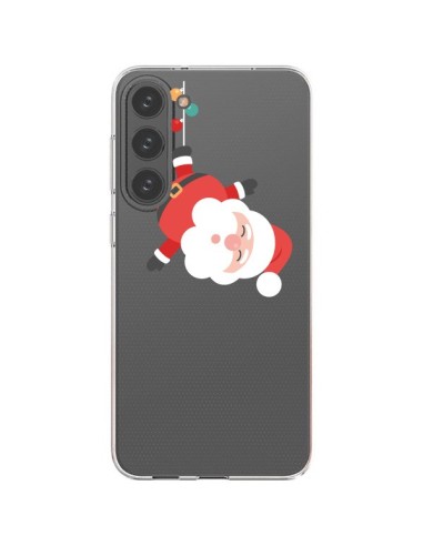 Cover Samsung Galaxy S23 Plus 5G Babbo Natale e la sua Ghirlanda Trasparente - Nico