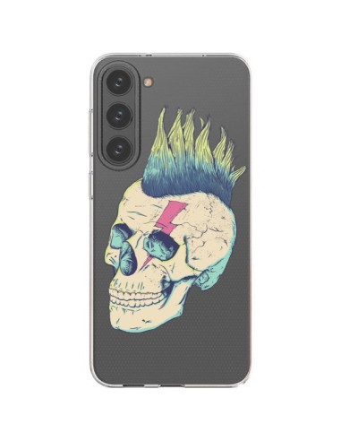 Cover Samsung Galaxy S23 Plus 5G Teschio Punk Trasparente - Victor Vercesi