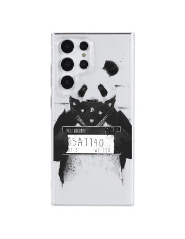 Cover Samsung Galaxy S23 Ultra 5G Panda Cattivo Trasparente - Balazs Solti