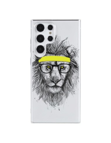 Cover Samsung Galaxy S23 Ultra 5G Hipster Leone Trasparente - Balazs Solti