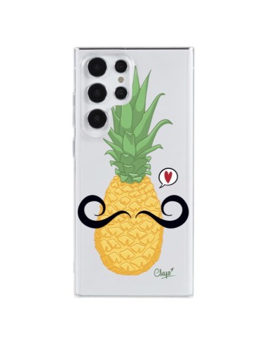 Samsung Galaxy S23 Ultra 5G Case Pineapple Moustache Clear - Chapo