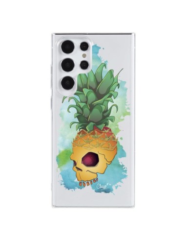 Cover Samsung Galaxy S23 Ultra 5G Crananas Teschio Ananas Trasparente - Chapo