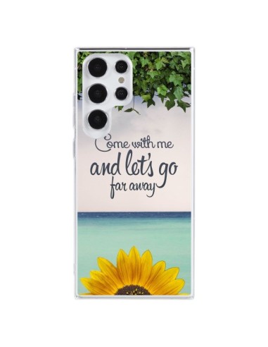 Cover Samsung Galaxy S23 Ultra 5G Let's Go Far Away Fiori Girasoli - Eleaxart