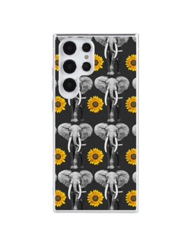 Cover Samsung Galaxy S23 Ultra 5G Elefante Girasoli - Eleaxart