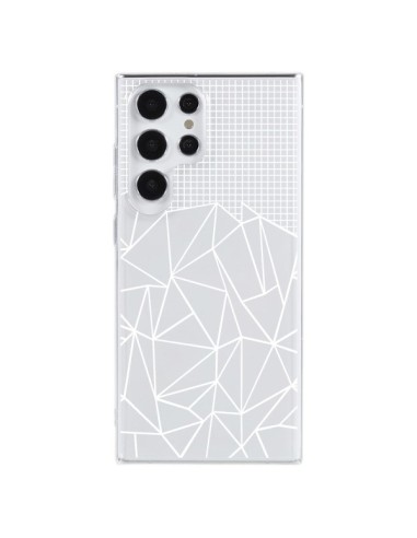 Samsung Galaxy S23 Ultra 5G Case Lines Grid Abstract Black Clear - Project M