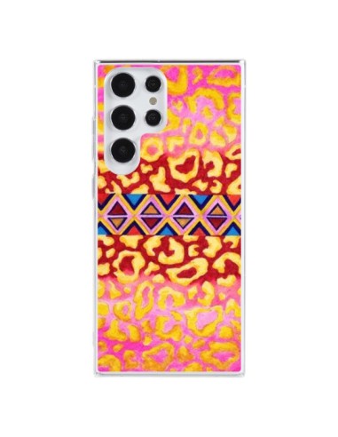 Samsung Galaxy S23 Ultra 5G Case Tribal Leopard Pink - Ebi Emporium