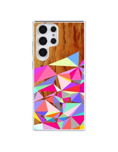 Cover Samsung Galaxy S23 Ultra 5G Wooden Multi Geo Legno Azteco Aztec Tribal - Jenny Mhairi