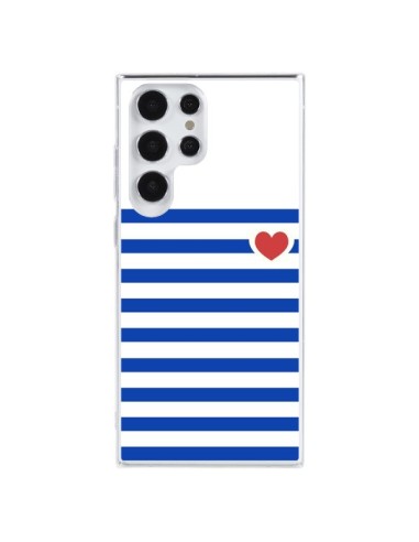 Coque Samsung Galaxy S23 Ultra 5G Mariniere Coeur - Jonathan Perez