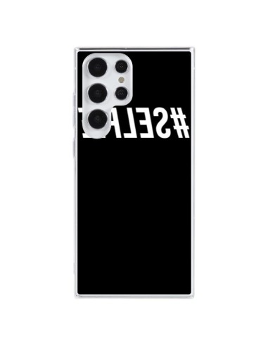 Cover Samsung Galaxy S23 Ultra 5G Hashtag Selfie Bianco Rovesciato - Jonathan Perez