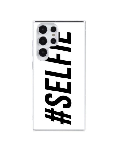 Coque Samsung Galaxy S23 Ultra 5G Hashtag Selfie Blanc Horizontal - Jonathan Perez