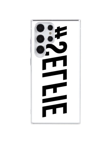 Coque Samsung Galaxy S23 Ultra 5G Hashtag Selfie Noir Inversé Horizontal - Jonathan Perez