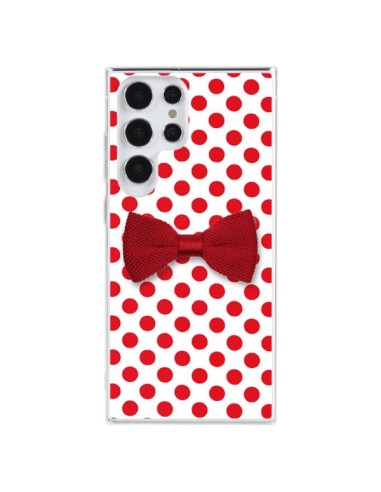 Cover Samsung Galaxy S23 Ultra 5G Papillon Rosso Femminile Bow Tie - Laetitia