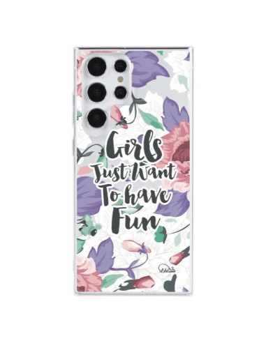 Cover Samsung Galaxy S23 Ultra 5G Ragazza Divertente Trasparente - Lolo Santo