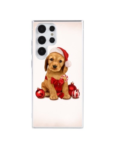 Samsung Galaxy S23 Ultra 5G Case Dog Santa Claus Christmas Boules Sapin - Maryline Cazenave