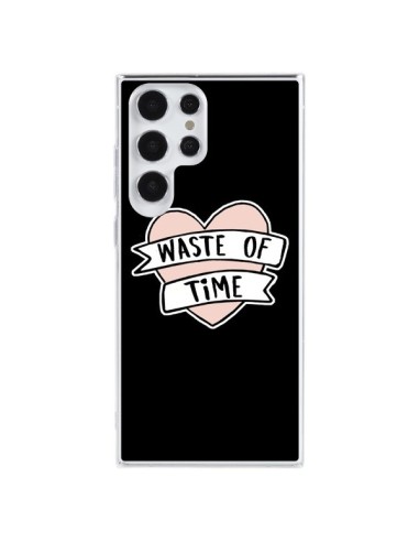 Cover Samsung Galaxy S23 Ultra 5G Waste of Time Coeur - Maryline Cazenave