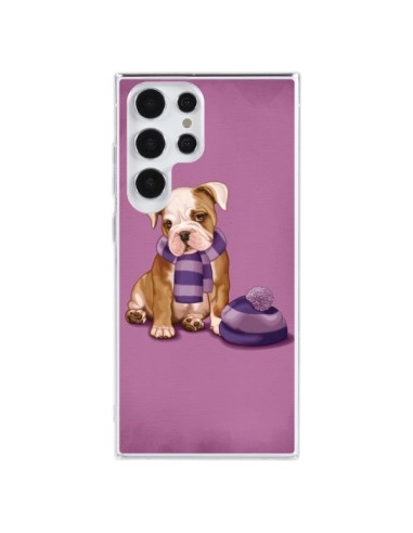 Coque Samsung Galaxy S23 Ultra 5G Chien Dog Echarpe Bonnet Froid Hiver - Maryline Cazenave