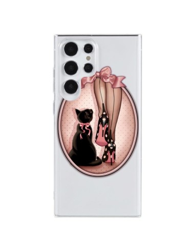 Samsung Galaxy S23 Ultra 5G Case Lady Cat Bow tie Polka Scarpe Clear - Maryline Cazenave