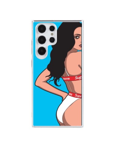 Cover Samsung Galaxy S23 Ultra 5G Pop Art Donna Blu - Mikadololo