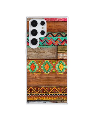 Coque Samsung Galaxy S23 Ultra 5G Indian Wood Bois Azteque - Maximilian San