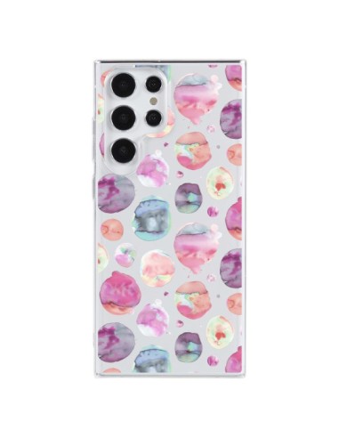 Samsung Galaxy S23 Ultra 5G Case Big Watery Dots Pink - Ninola Design