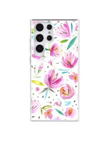 Cover Samsung Galaxy S23 Ultra 5G Painterly Waterolor Texture Fiori - Ninola Design