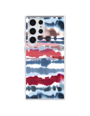 Coque Samsung Galaxy S23 Ultra 5G Smoky Marble Watercolor Dark - Ninola Design