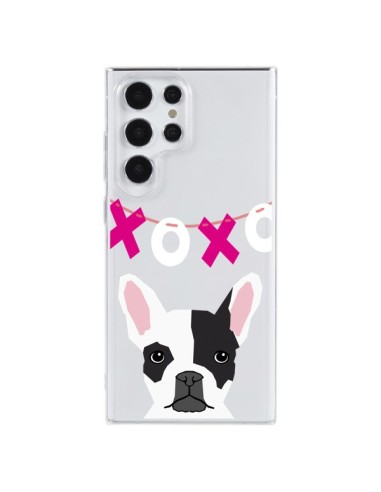 Cover Samsung Galaxy S23 Ultra 5G Bulldog Francese XoXo Cane Trasparente - Pet Friendly