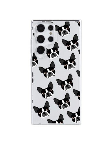 Cover Samsung Galaxy S23 Ultra 5G Cani Boston Terrier Trasparente - Pet Friendly