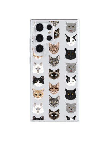 Cover Samsung Galaxy S23 Ultra 5G Gatto Trasparente - Pet Friendly