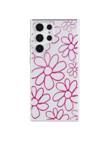 Cover Samsung Galaxy S23 Ultra 5G Giardino Fiorito Pink Trasparente - Sylvia Cook