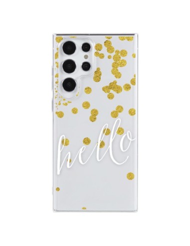 Cover Samsung Galaxy S23 Ultra 5G Hello Ciao Trasparente - Sylvia Cook