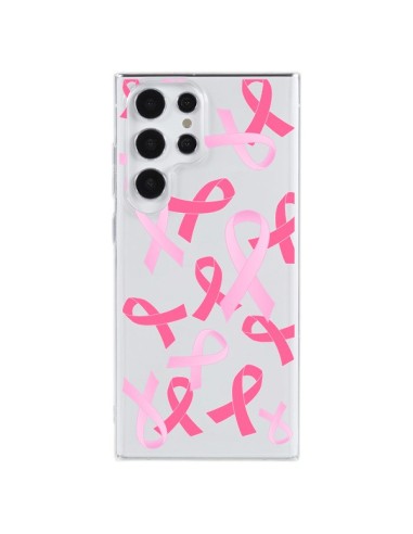 Cover Samsung Galaxy S23 Ultra 5G Nastri Rosa Trasparente - Sylvia Cook