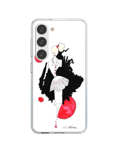 Cover Samsung Galaxy S23 5G Signorina Donna Fashion Moda Rosso - Cécile